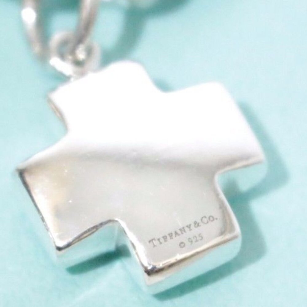 Tiffany & Co. Sterling Silver Cross Tag 7 1/2" Charm Bracelet - Picture 3 of 4